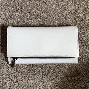 White Target Clutch Wallet